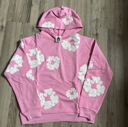 Pink Denim Tear Hoodie