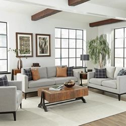 Gray 3-piece Sofa Set 