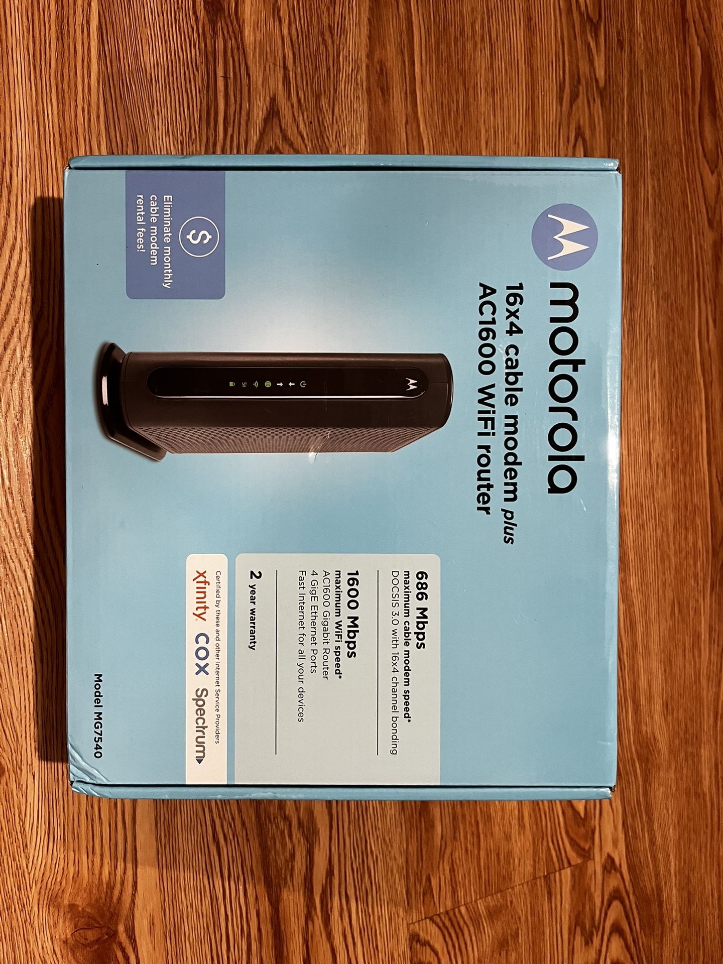 Motorola AC1600 WiFi Router/Modem - Model MG7540