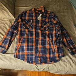 Harley Davidson Woven Plaid Zipper Shirt Nee