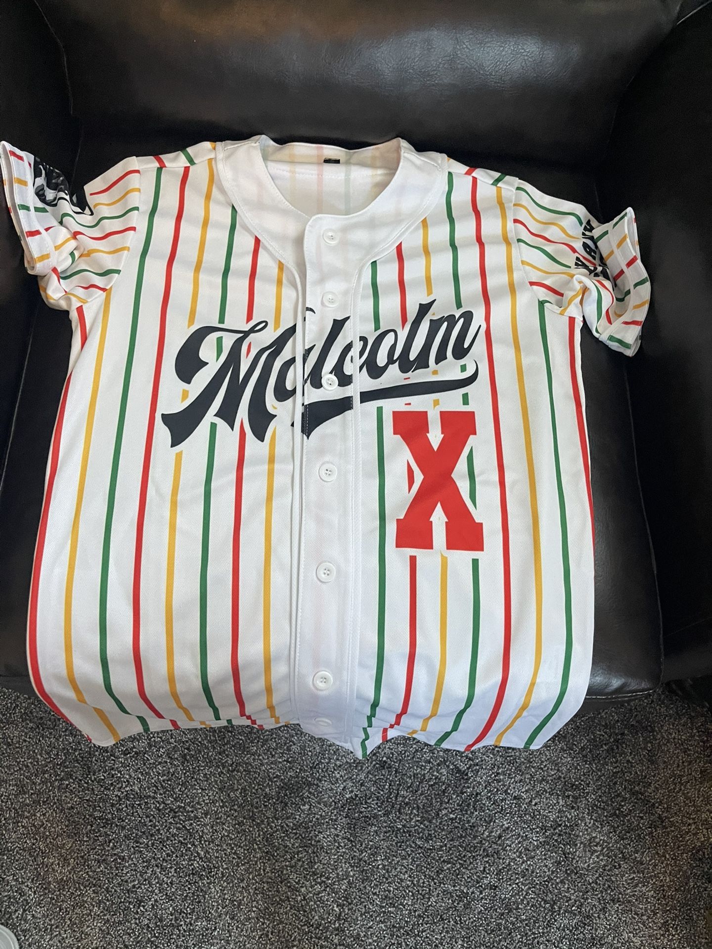 Malcolm X Baseball Jersey Sizes S/L