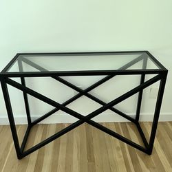 Black & Glass Console Table