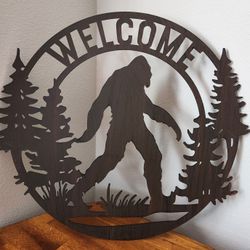 Big Metal Laser Cut *Big Foot Welcome*
