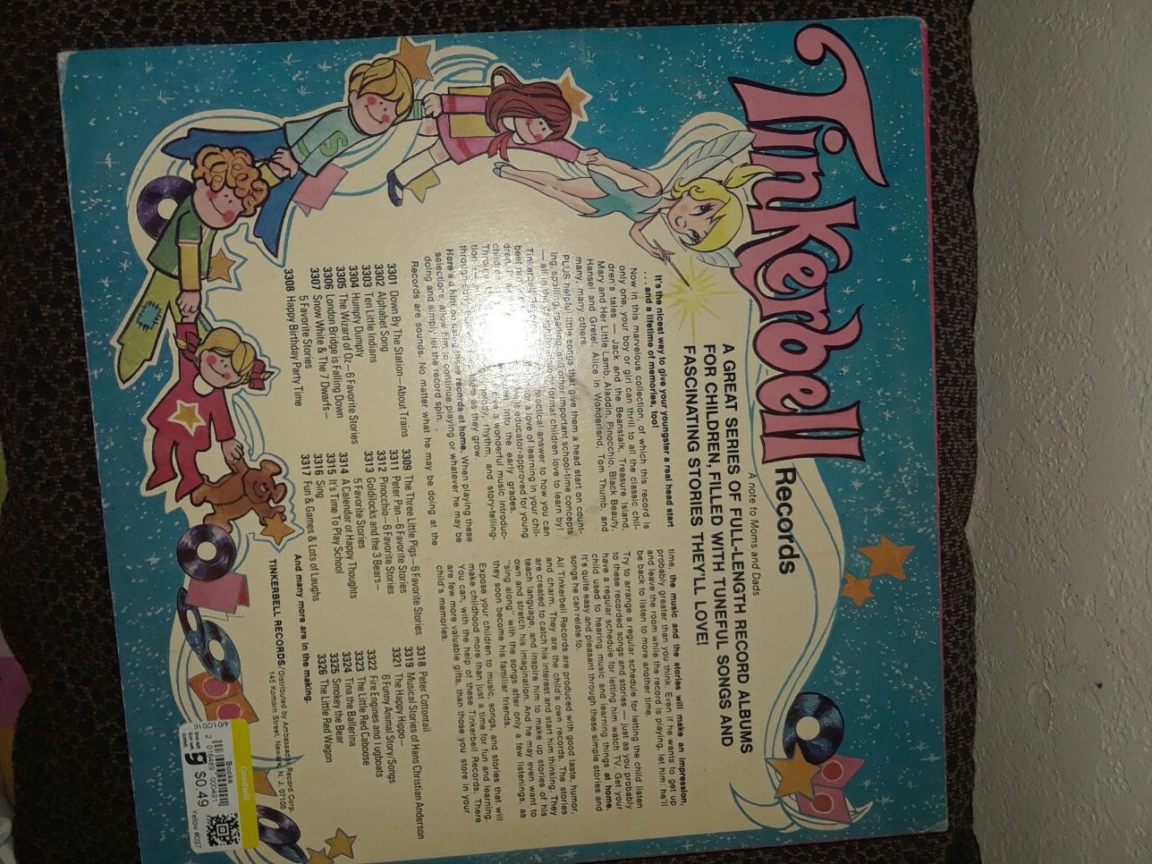 Tinker bell . peter cotton tail record