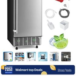  Ice Maker Free-Standing/Under Counter Machine 80lbs/Day with External Drain Pump