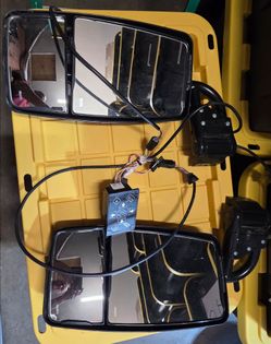electric heated truck mirrors with controller