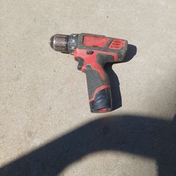  12 Volt Milwaukee drill Drill and battery No charger