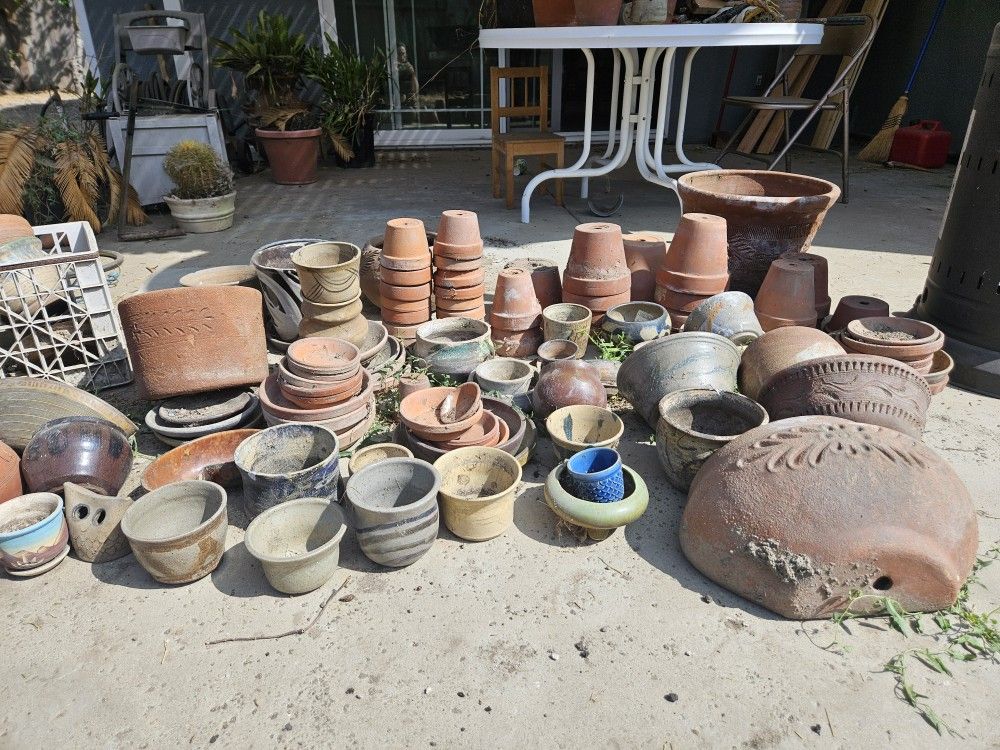 Terra Cotta, Ceramic & Assorted Pots