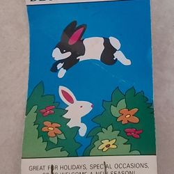 OUTDOOR FLAGS 
HOT AIR BALLOON & GARDEN BUNNIES  28 x 40