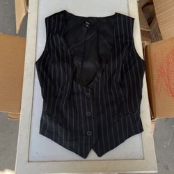 Black Striped Women’s Vest Size XL