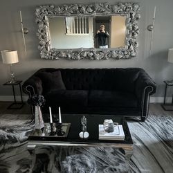 Custom Black Sofa