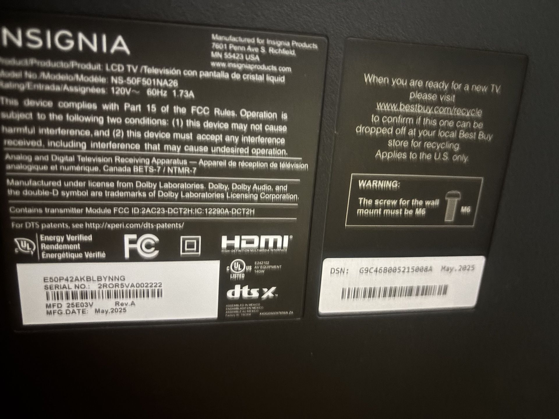 Se vende tv Insignia