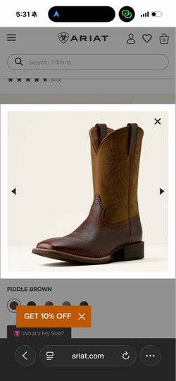 Ariat boots brand new with tags!!! 8-12 sizes
