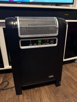 Lasko 25" 1500W Ceramic Space Heater with lonizer and Remote, Black, 760000,