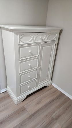 Solid Wood Armoire  Chic White