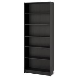 BILLYBookcase, black-brown, 31 1/2x11x79 1/2 "