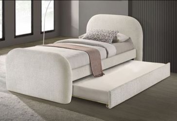 Brand New Ivory Twin Size Bed Frame w Trundle Bed