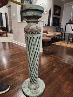 wooden pedestal