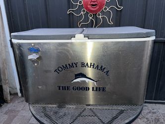 Tommy Bahama Stainless Steel Cooler *No Leg Rolling Wheels*