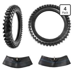 2 Set Tire and Inner Tube Sets Front 70/100-19 & Rear 90/100-16 for Dirt Bike, Replacement Motocross Off-Road Tire and Tube for All Pit Bikes 50cc up