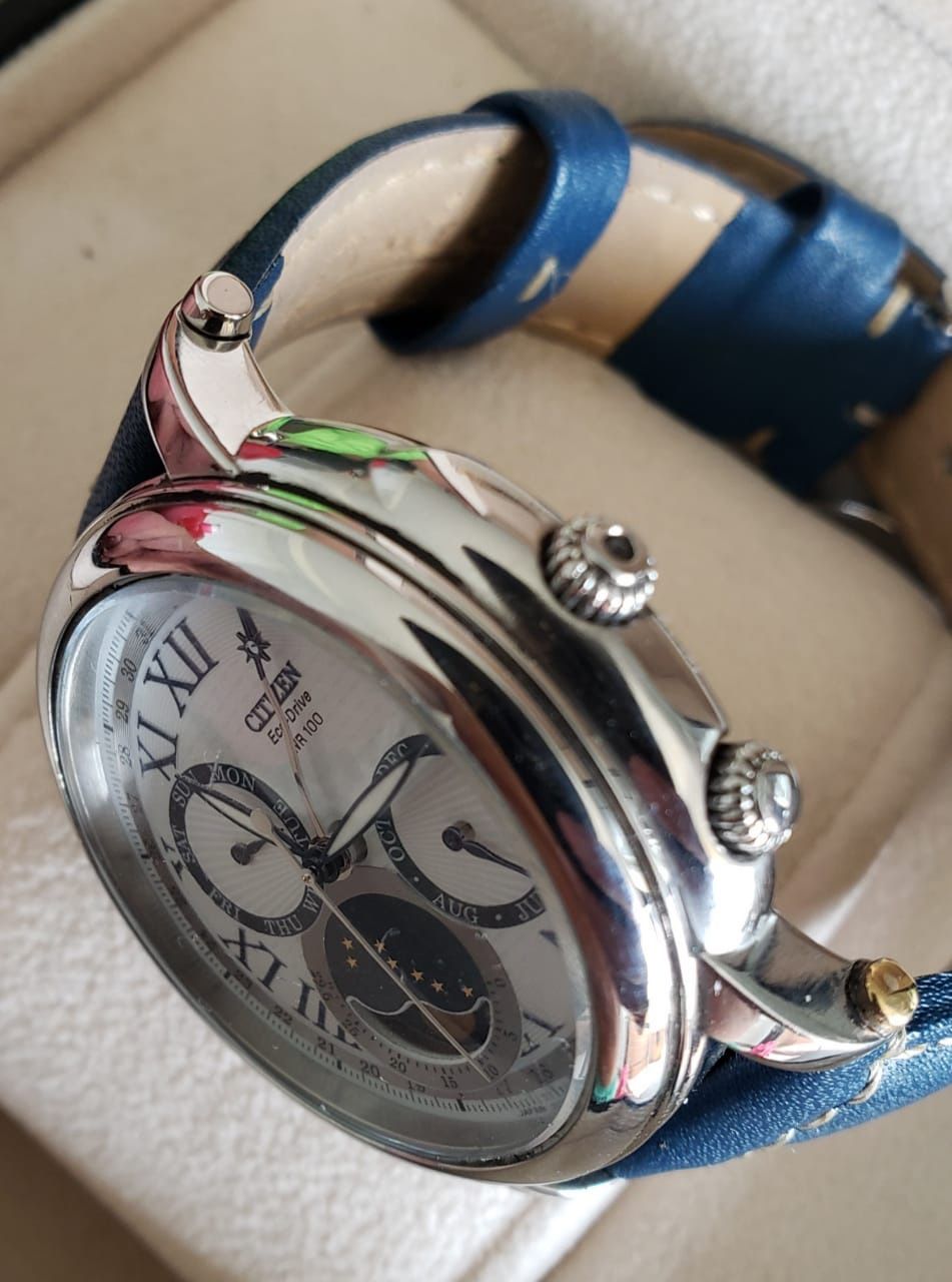 CITIZEN MOON PHASE Eco Drive Calibre 8651 WR100 Moon Phase Watch for Sale in Hialeah FL OfferUp