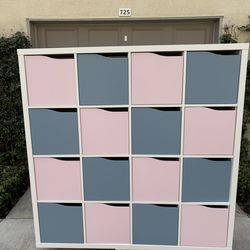 Ikea cube organizer 4x4 with doors