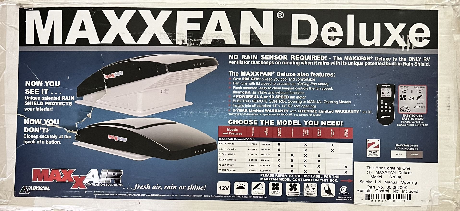 New MaxxFan deluxe