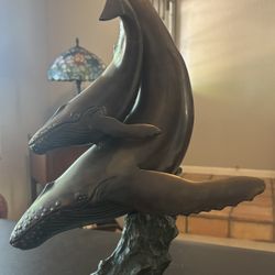 Bronze Whale Sculpture 