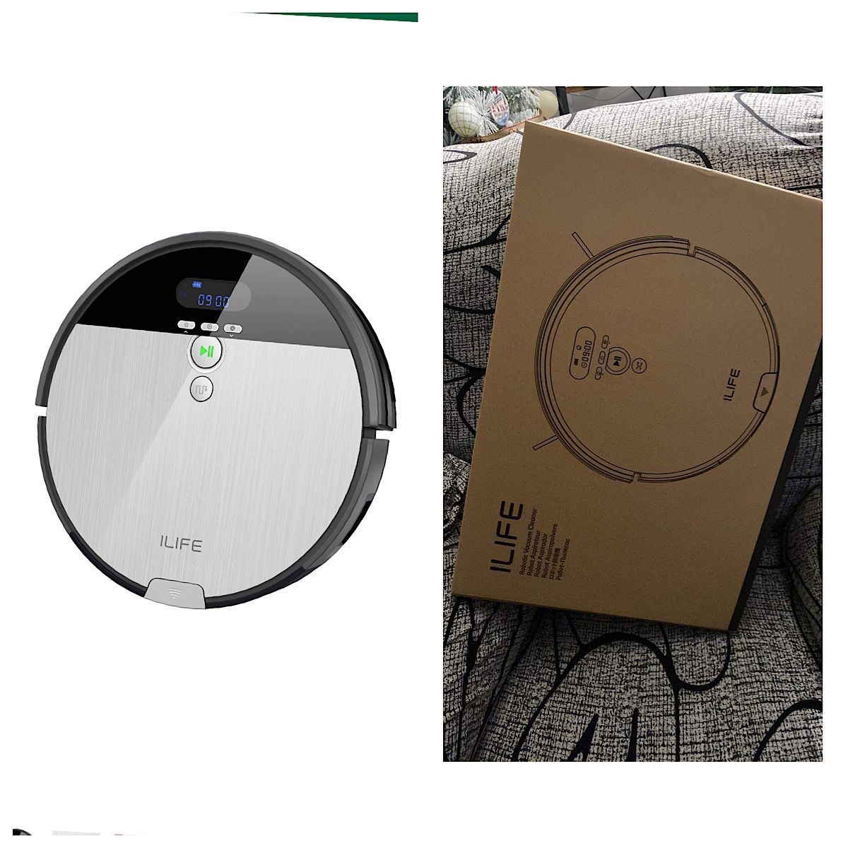 Robot Vacuum and Mop Combo-Big 750ml Dustbin, Enhanced Suction Inlet, Zigzag Cleaning Path, LCD Display, Schedule, Self-Charging Robot Vacuum Cleaner 