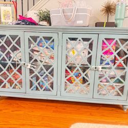 Mirimyn 4 Lattice Design Door Accent Cabinet