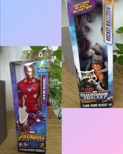 Marvel Titan Hero Series Iron Man & Rocket Raccoon Figures