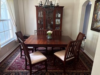 Beautiful solid wood dining table and chairs