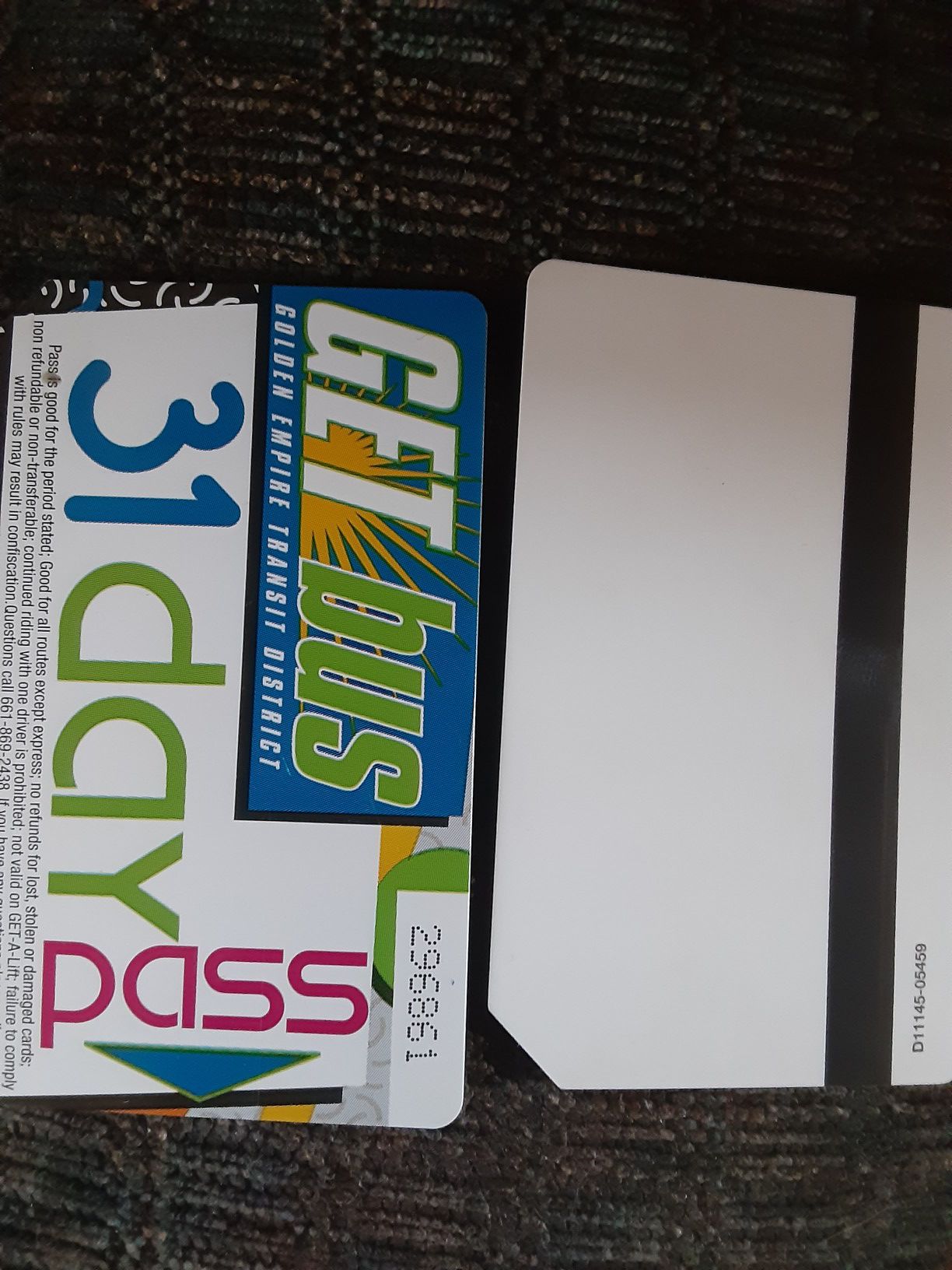 Monthly bus passes