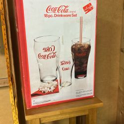 18  Count Coca-Cola Glasses Three Different Sizes6//12/20 ounces