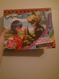 Miraculous Ladybug 72 Piece Puzzle + 100 Piece Cat Puzzle