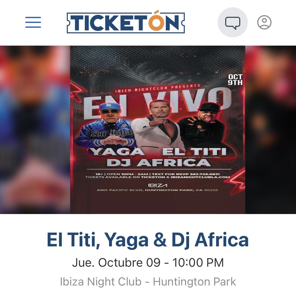 Yaga Eñ Titi Dj Africa Concert Tickets