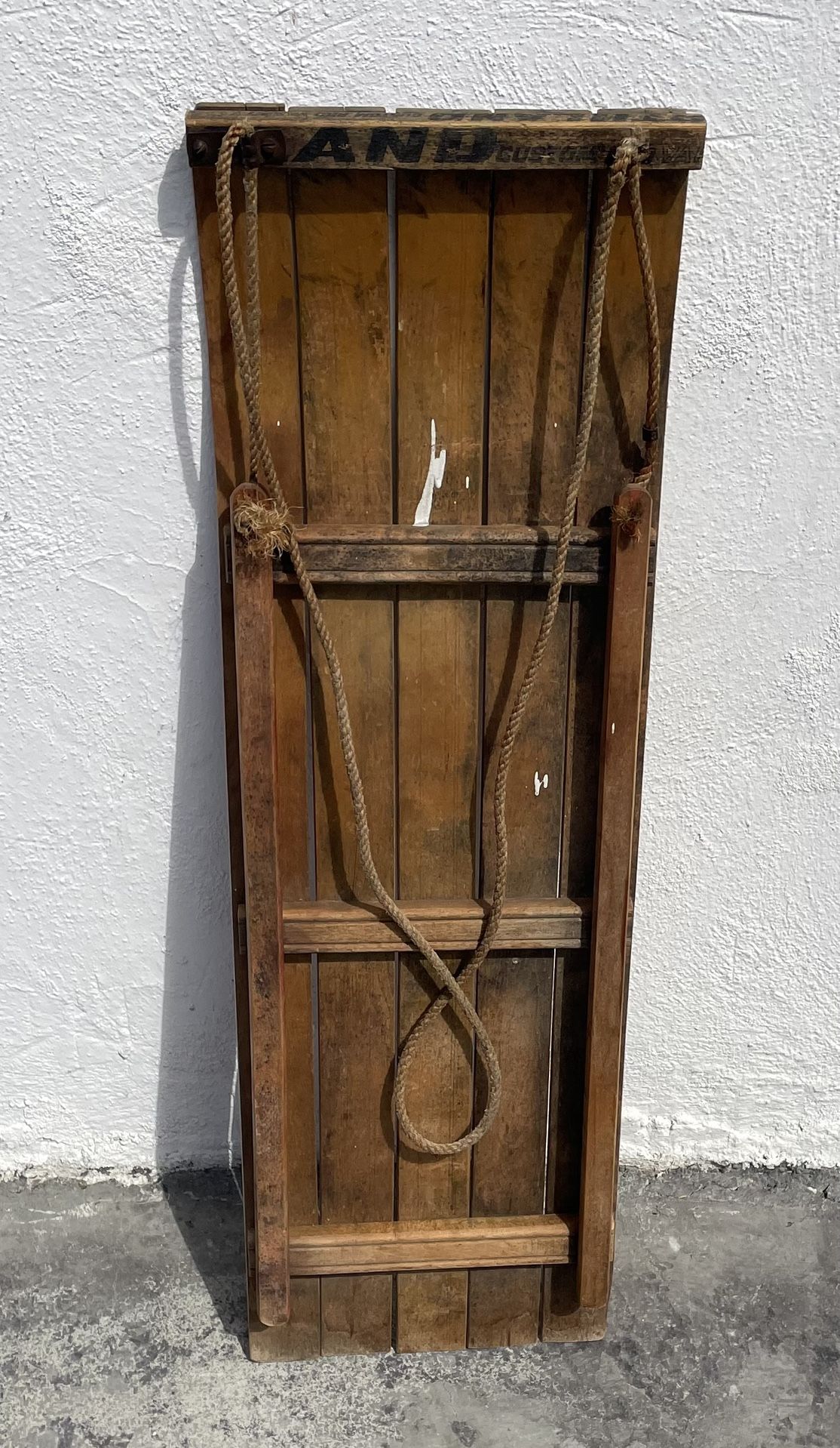 Vintage Toboggan Style 38” Wooden Snow Sled