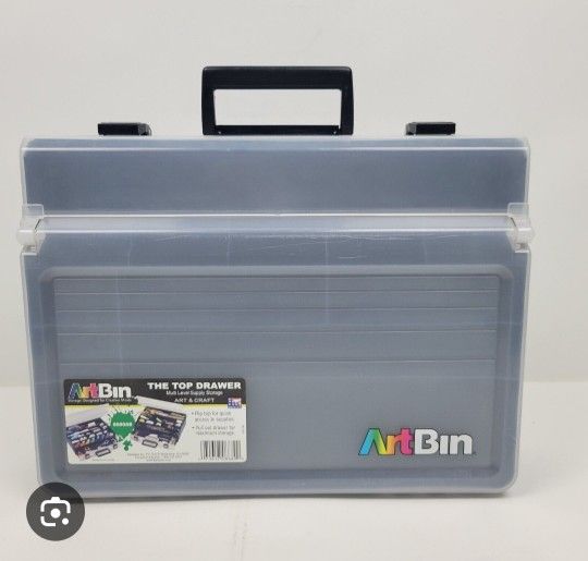 Top Drawer Art Bin With Handle.