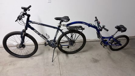 KHS Alite Mountain Bike + Giant Halfwheeler Tag-Along Trailer