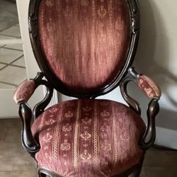 2. Victorian Era, Parlor, Chair, And Tapestry