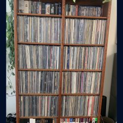 Record/LP Wood Bookcase Mid Century