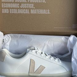 VEJA ESPLAR LOGO LEATHER EXTRA-WHITE SABLE