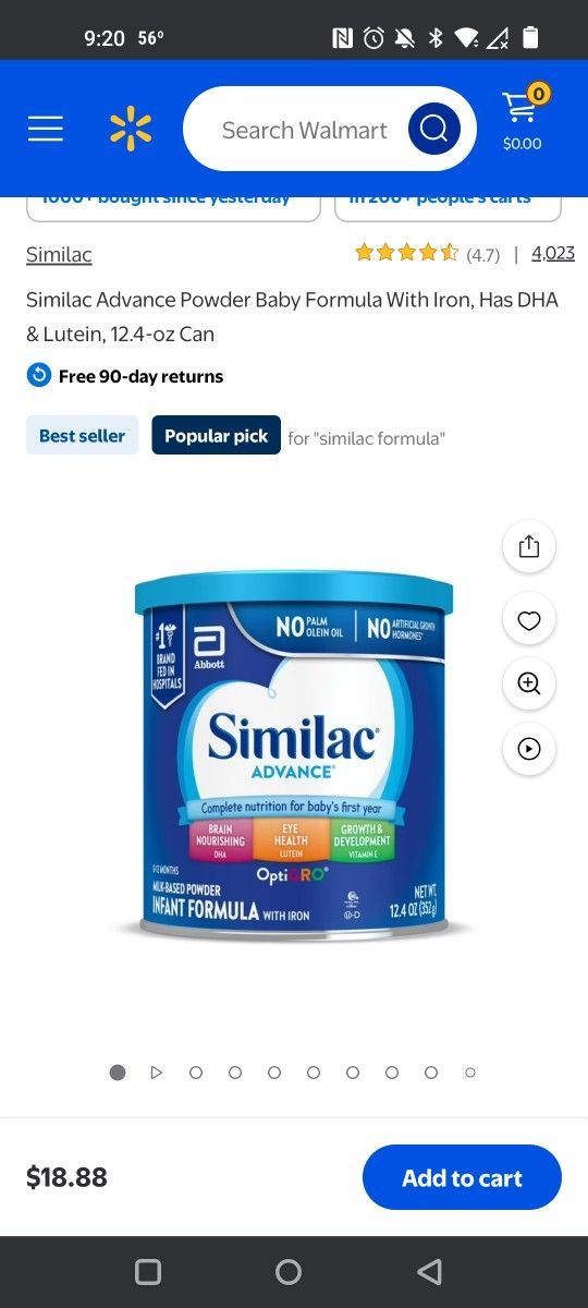 Similac 7 Cans Available