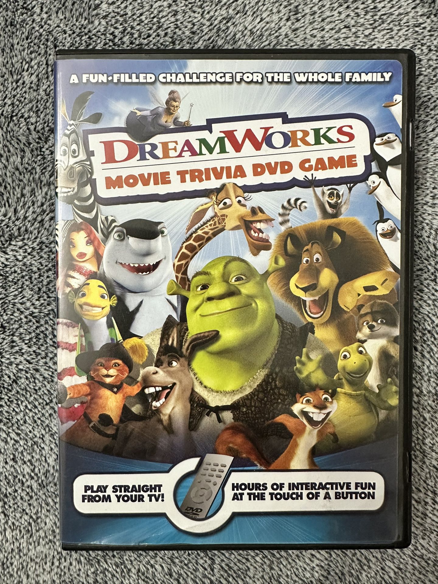 Dreamworks Movie Trivia DVD Game For Kids LIKE NEW