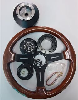 NRG Innovations 330mm Classic Wood Grain Steering Wheel + Hub Adapter