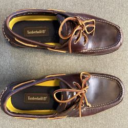 Timberland Brown Leather Boat Shoes – Men’s Size 10.5