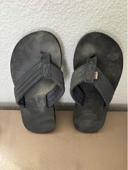 Rainbow flip flops