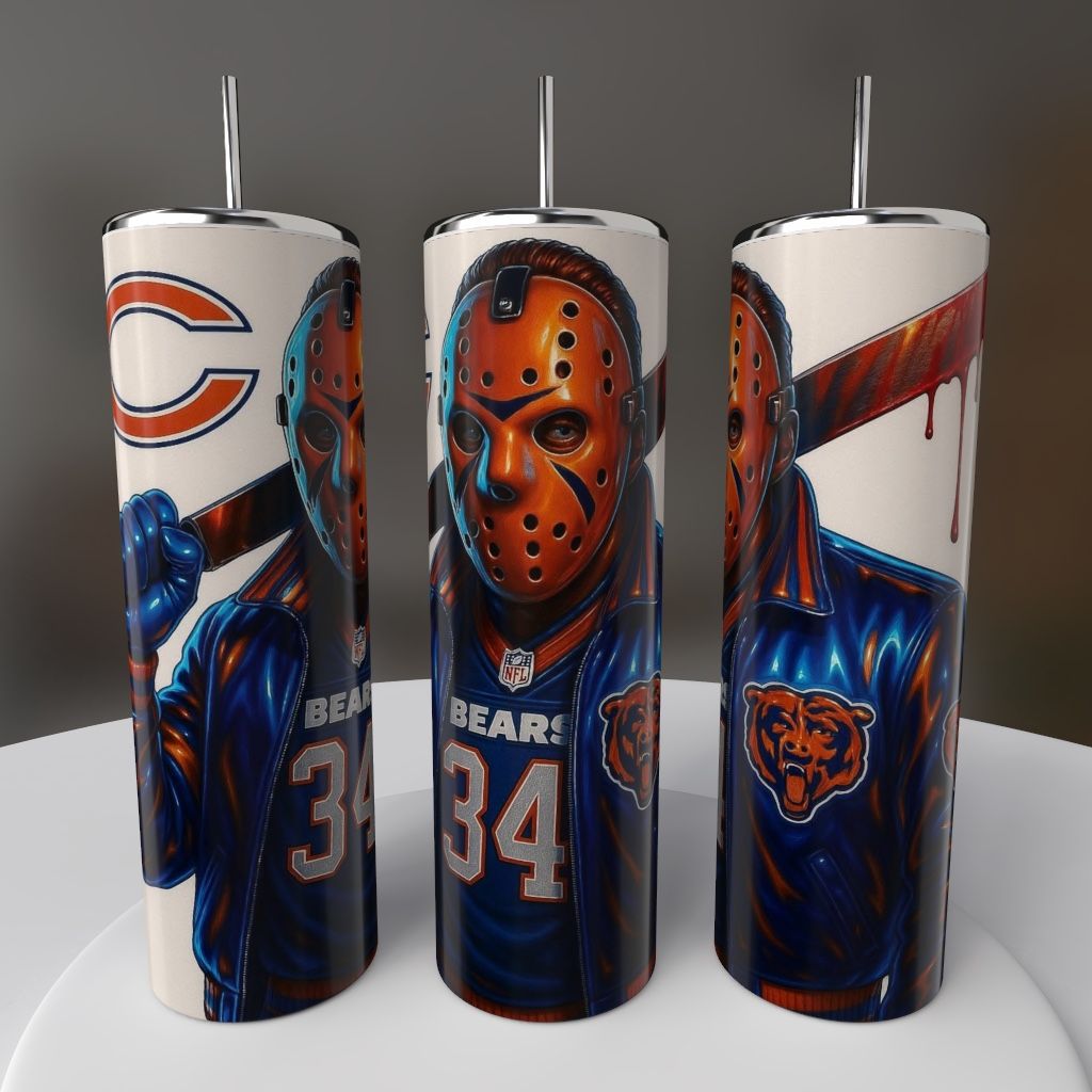 Chicago Bears Football Jason Horror Tumbler