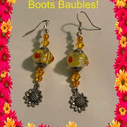 Sunflower earrings