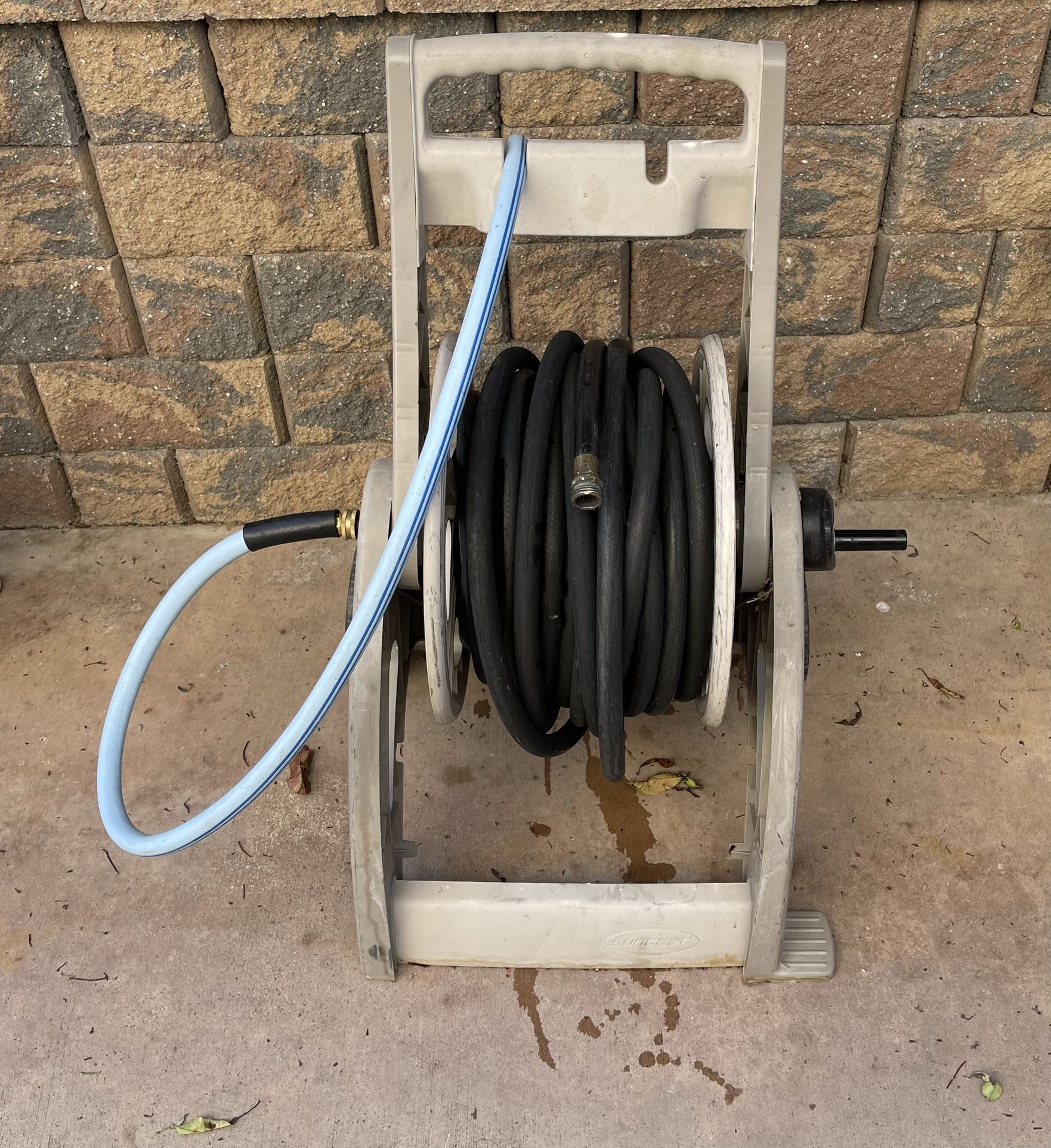 Fantastic Craftsman 100 Ft 100% Rubber Garden Hose With Cart